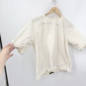 Casey Casey Watt Top Small Paper Cotton Straight T Shirt Slow Fashion Boxy Light